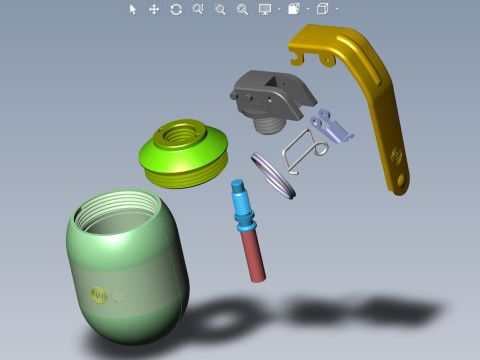 Bulgarian hand grenades GHO1 and GHD2 3Dprintable Moulage 3D 模型