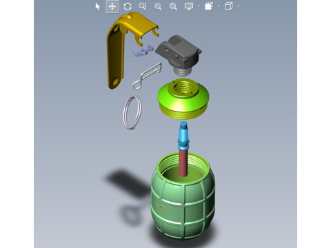 Bulgarian hand grenades GHO1 and GHD2 3Dprintable Moulage 3D 模型