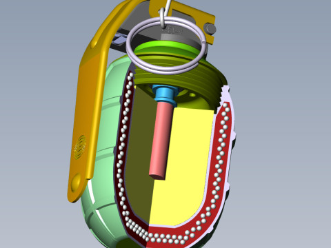 Bulgarian hand grenades GHO1 and GHD2 3Dprintable Moulage 3D 模型
