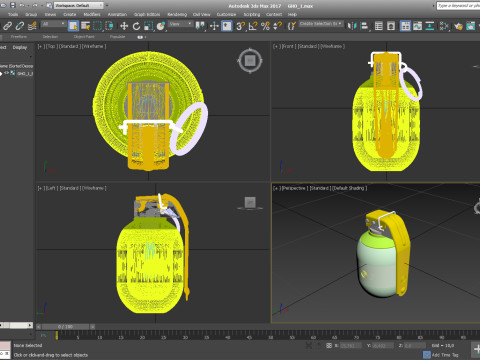 Bulgarian hand grenades GHO1 and GHD2 3Dprintable Moulage 3D 模型