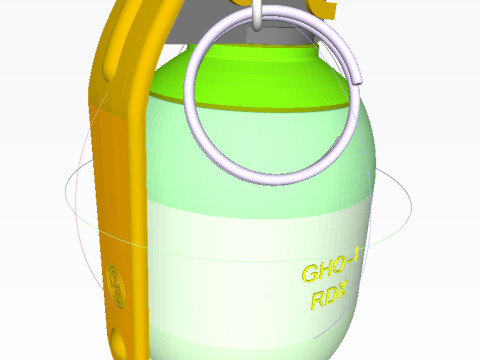 Bulgarian hand grenades GHO1 and GHD2 3Dprintable Moulage 3D 模型