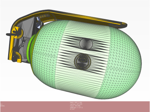 Bulgarian hand grenades GHO1 and GHD2 3Dprintable Moulage 3D 模型