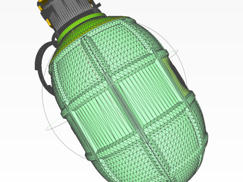 Bulgarian hand grenades GHO1 and GHD2 3Dprintable Moulage 3D 模型