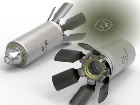 9N235 Anti Personnel submunition off artillery cluster rockets 3Dprintable Moulage Model 3D