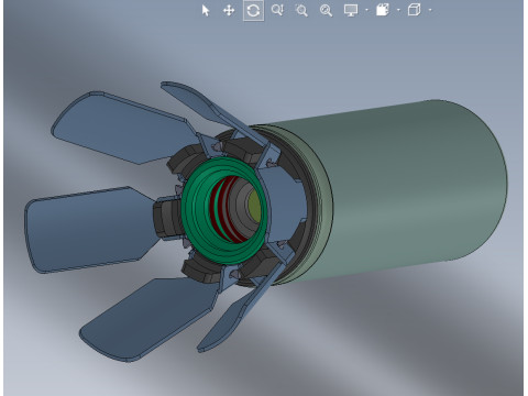 9N235 Anti Personnel submunition off artillery cluster rockets 3Dprintable Moulage Model 3D