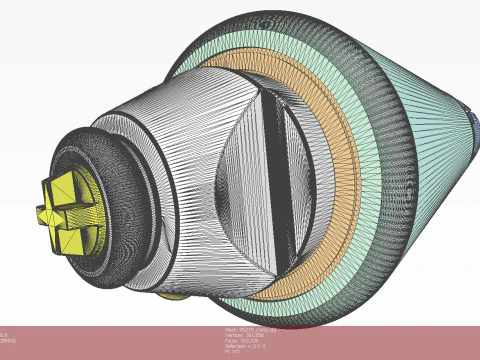 火炮集束火箭上的 9N235 杀伤人员子弹药 3D 打印模具 3D 模型