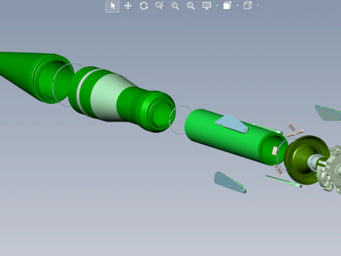 73 mm PG 9 de alto explosivo anti tanque foguete projetado granada 3D para impress&atilde;o Moulage Modelo 3D