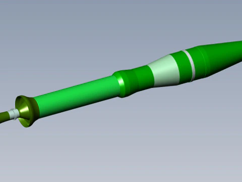 73 mm PG 9 de alto explosivo anti tanque foguete projetado granada 3D para impress&atilde;o Moulage Modelo 3D
