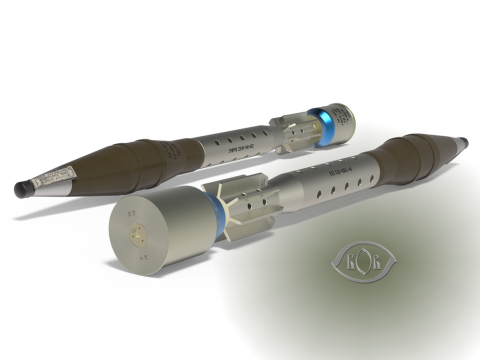 73mm OG-9M Projected Grenade Shell Projectile 3D printable Moulage Model 3D