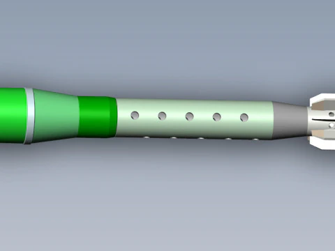 73mm OG-9M Projected Grenade Shell Projectile 3D printable Moulage 3D Model