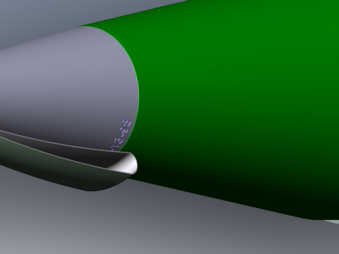 73mm OG-9M Projected Grenade Shell Projectile 3D printable Moulage Model 3D
