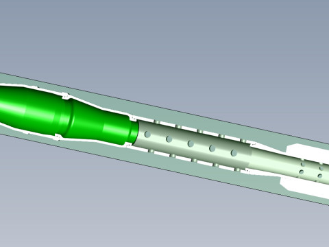 73mm OG-9M Projected Grenade Shell Projectile 3D printable Moulage Model 3D