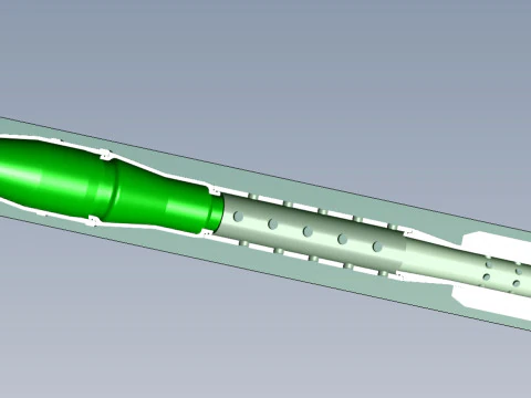 73mm OG-9M Projected Grenade Shell Projectile 3D printable Moulage 3D Model