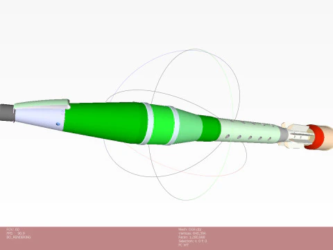 73mm OG-9M Projected Grenade Shell Projectile 3D printable Moulage 3D Model