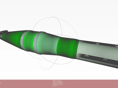 73mm OG-9M Projected Grenade Shell Projectile 3D printable Moulage 3D Model