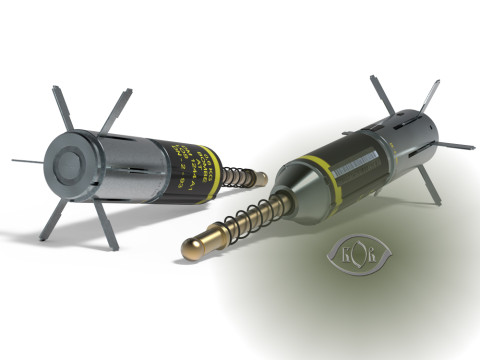 DM-1244 German Submunition Avia Bomb Anti Tank 3D printable Moulage Modelo 3D