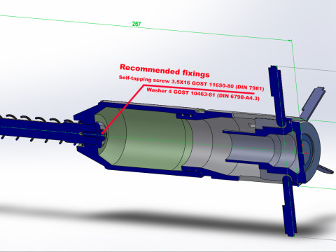 DM-1244 German Submunition Avia Bomb Anti Tank 3D printable Moulage Modelo 3D