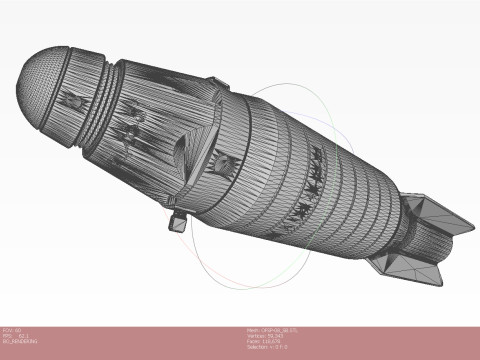 OFSP high-explosive aircraft bombs for UAVs 3D printable Moulage 3D 模型