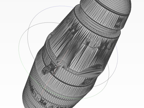 OFSP high-explosive aircraft bombs for UAVs 3D printable Moulage 3D 模型