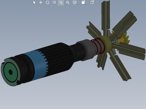 Submunition for cluster avia bomb PTAB 2 5 KO 3D printable Moulage Modello 3D