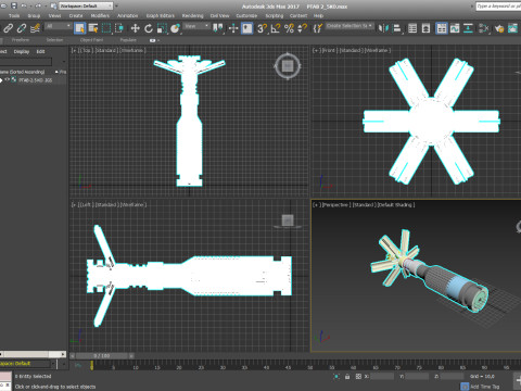 Submunition for cluster avia bomb PTAB 2 5 KO 3D printable Moulage Modello 3D
