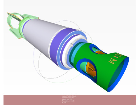 PTAB 2 5M Submunition for cluster avia bomb 3Dprintable Moulage 3D Model