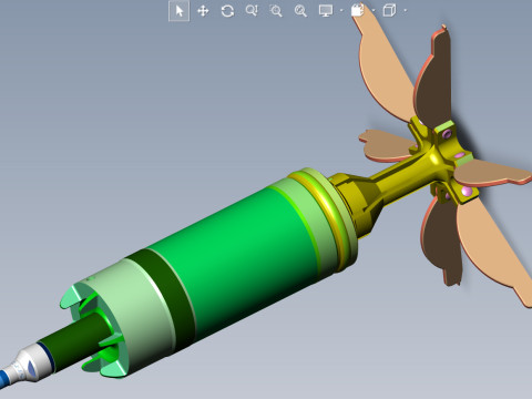 Artillery cumulative antitank projectile of 122mm BK-13 Stand model 3D printable Moulage Modello 3D