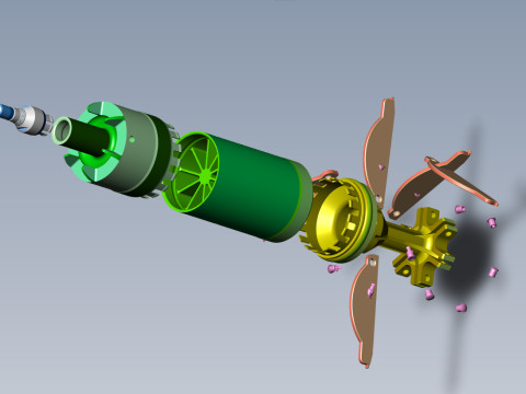 Artillery cumulative antitank projectile of 122mm BK-13 Stand model 3D printable Moulage Modello 3D