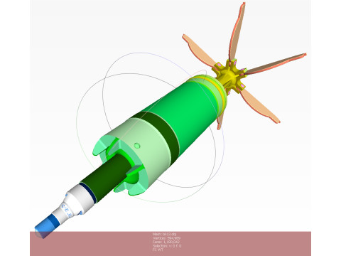 Artillery cumulative antitank projectile of 122mm BK-13 Stand model 3D printable Moulage Modello 3D
