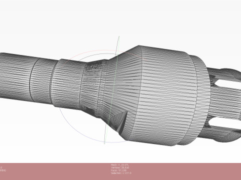 Artillery cumulative antitank projectile of 122mm BK-13 Stand model 3D printable Moulage Modello 3D