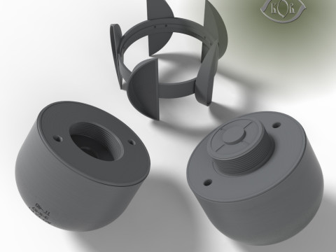 AO OAB 2 5 PTof USSR and Russian Submunition cluster avia bomb 3D printable Moulage Modelo 3D