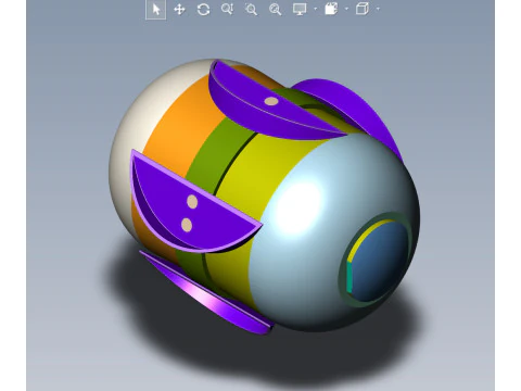 AO OAB 2 5 PTof Uni Soviet dan Cluster Submunisi Rusia Bom Avia Moulage Cetak 3D Model 3D