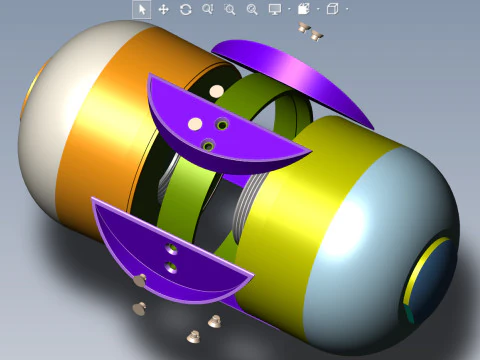 AO OAB 2 5 PTof Uni Soviet dan Cluster Submunisi Rusia Bom Avia Moulage Cetak 3D Model 3D