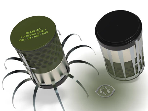 HB-876 British landmine area denial submunition 3D printable Moulage 3D Model
