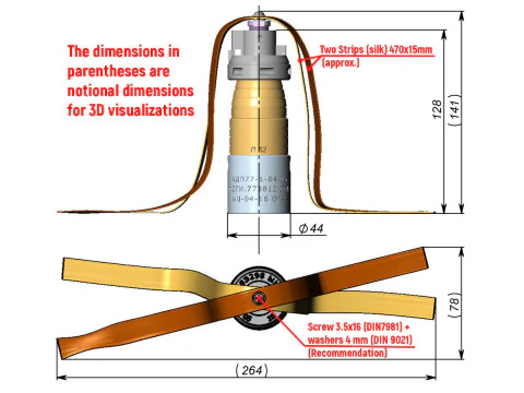 3B30 submunition off artillery cluster rockets 3D printable Moulage 3D Model
