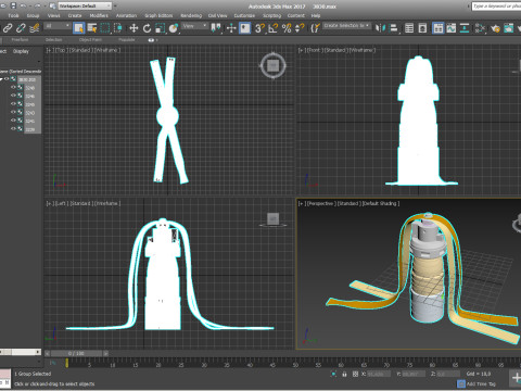3B30 submunition off artillery cluster rockets 3D printable Moulage 3D Model