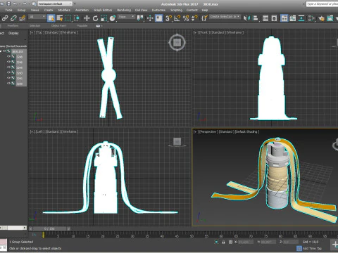 3B30 submunition off artillery cluster rockets 3D printable Moulage 3D Model