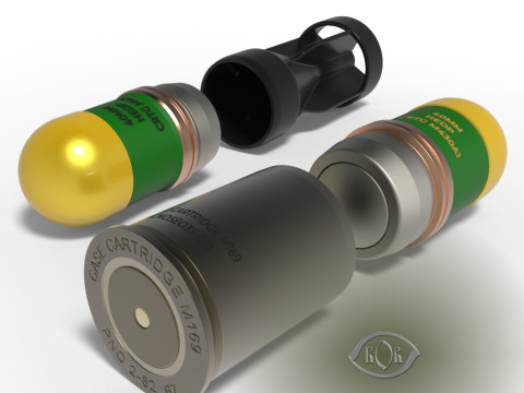 M430 40mm Projected Grenade Bomb for FPV drones Shell Cartridge 3D printable Moulage Modelo 3D