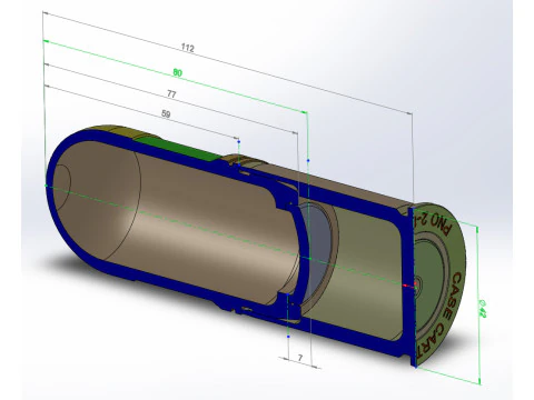 M430 40mm Projected Grenade Bomb for FPV drones Shell Cartridge 3D printable Moulage 3D Model