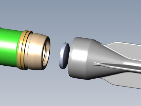 M430 40mm Projected Grenade Bomb for FPV drones Shell Cartridge 3D printable Moulage Modelo 3D