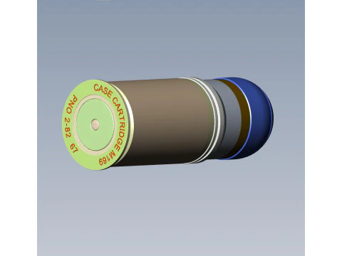 M918 40mm Projected Grenade Shell Projectile Cartridge 3D printable Moulage 3D Model