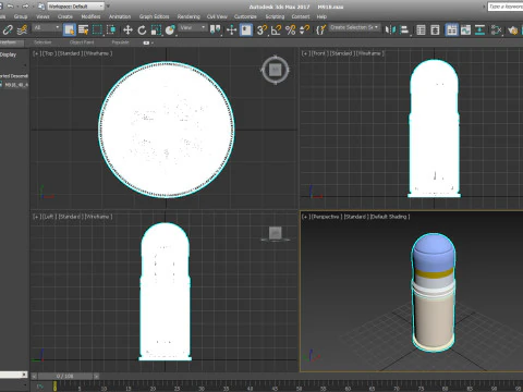 M918 40mm Projected Grenade Shell Projectile Cartridge 3D printable Moulage 3D Model