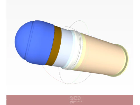 M918 40mm Projected Grenade Shell Projectile Cartridge 3D printable Moulage 3D Model