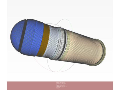 M918 40mm Projected Grenade Shell Projectile Cartridge 3D printable Moulage 3D-Modell