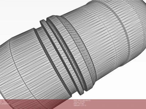M918 40mm Projected Grenade Shell Projectile Cartridge 3D printable Moulage 3D Model