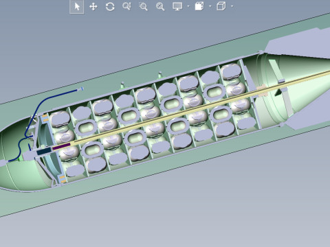 Cluster aviation bomb RBK 500 AO 2 5 RTM 3D printable Moulage to scale 1 to 5 3D 모델