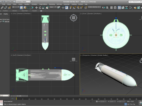 Cluster aviation bomb RBK 500 AO 2 5 RTM 3D printable Moulage to scale 1 to 5 3D 모델