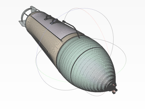 Cluster aviation bomb RBK 500 AO 2 5 RTM 3D printable Moulage to scale 1 to 5 3D 모델