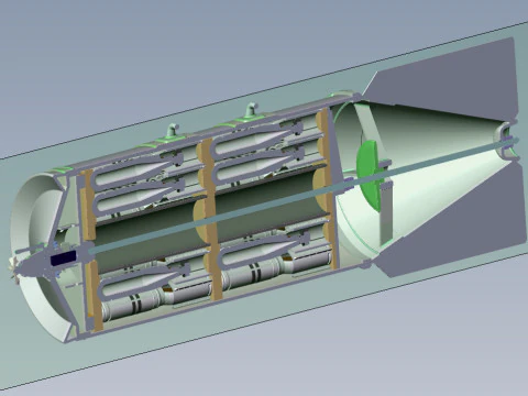 Soviet Russian Cluster aviation bomb RBK 500 255 PTAB 2 5 3D printable Moulage In scale 1 to 5 3D Model