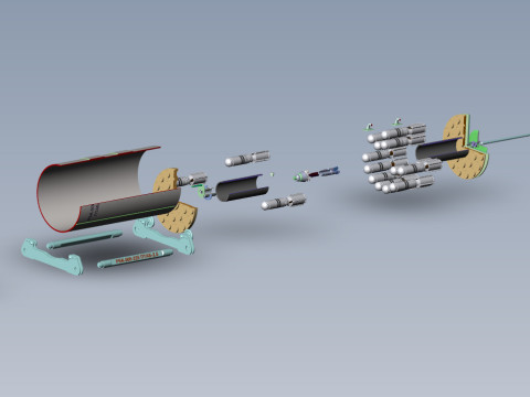Soviet Russian Cluster aviation bomb RBK 500 255 PTAB 2 5 3D printable Moulage In scale 1 to 5 3D Model
